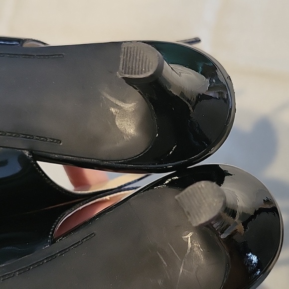 GEOX Patent Leather Slingback 2.5" mid-heels in black - Picture 3 of 9